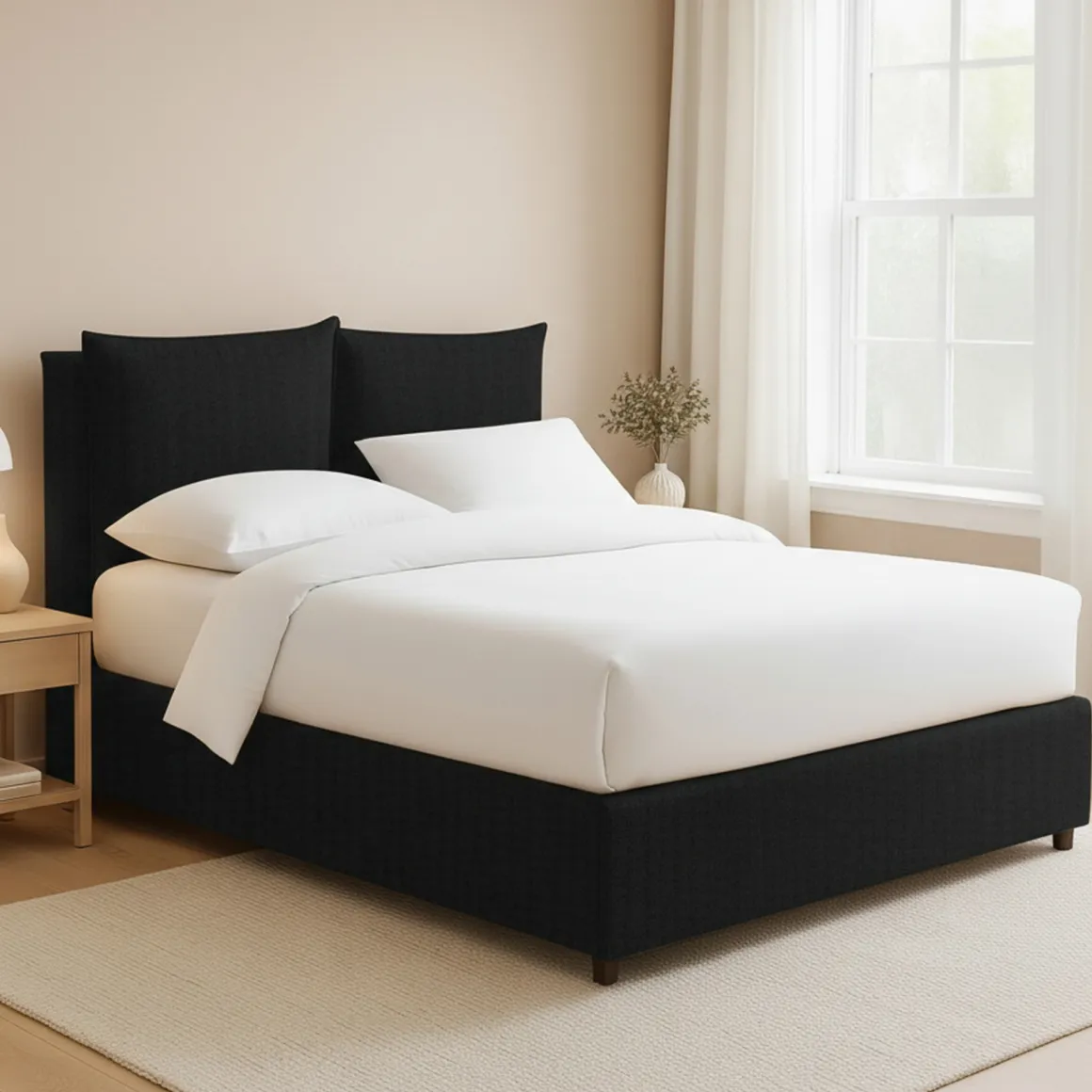 Letto Piazza e Mezza Grigio Scuro Sfoderabile Contenitore, Dimensione Materasso 120x190 cm - Erchie