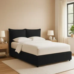 Letti Piazza E Mezza|Letti Piazza E Mezza > Dmora Letto Piazza e Mezza Sfoderabile Contenitore, Dimensione Materasso 120x190 cm - Rodero Grigio Scuro