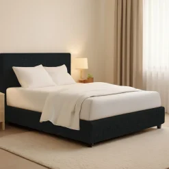 Letti Piazza E Mezza|Letti Piazza E Mezza > Dmora Letto Piazza e Mezza Sfoderabile Contenitore, Dimensione Materasso 120x200 cm - Concesio Grigio Scuro