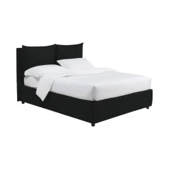 Letto Piazza e Mezza Grigio Scuro Sfoderabile Contenitore, Dimensione Materasso 120x200 cm - Diamante