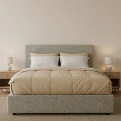 Letti Piazza E Mezza|Letti Piazza E Mezza > Dmora Letto Piazza e Mezza Grigio Sfoderabile Contenitore, Dimensione Materasso 120x190 cm - Ciconio Grigio Sabbia