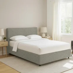 Letti Piazza E Mezza|Letti Piazza E Mezza > Dmora Letto Piazza e Mezza Grigio Sfoderabile Contenitore, Dimensione Materasso 120x190 cm - Dogliola Grigio Sabbia