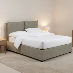 Letti Piazza E Mezza|Letti Piazza E Mezza > Dmora Letto Piazza e Mezza Grigio Sfoderabile Contenitore, Dimensione Materasso 120x190 cm - Forli Grigio Sabbia