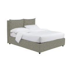 Letti Piazza E Mezza|Letti Piazza E Mezza > Dmora Letto Piazza e Mezza Grigio Sfoderabile Contenitore, Dimensione Materasso 120x190 cm - Forli Grigio Sabbia