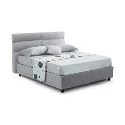 Letti Piazza E Mezza|Letti Piazza E Mezza > Dmora Letto Piazza e Mezza Grigio Sfoderabile Contenitore, Dimensione Materasso 120x200 cm - Codevigo Grigio Sabbia