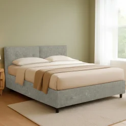 Letti Piazza E Mezza|Letti Piazza E Mezza > Dmora Letto Piazza e Mezza Grigio Sfoderabile Contenitore, Dimensione Materasso 120x200 cm - Diamante Grigio Sabbia