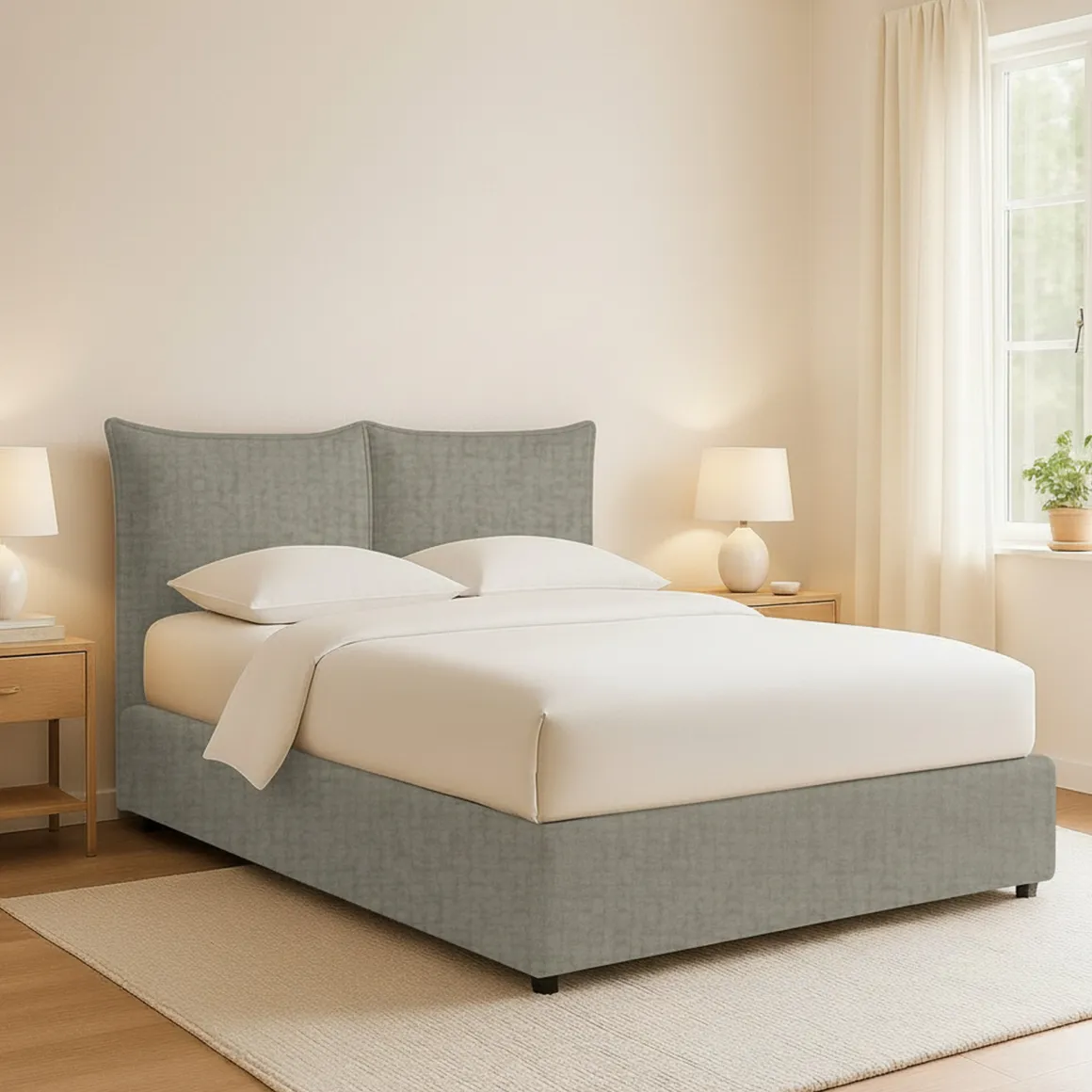 Letti Piazza E Mezza|Letti Piazza E Mezza > Dmora Letto Piazza e Mezza Grigio Sfoderabile Contenitore, Dimensione Materasso 120x200 cm - Noceto Grigio Sabbia