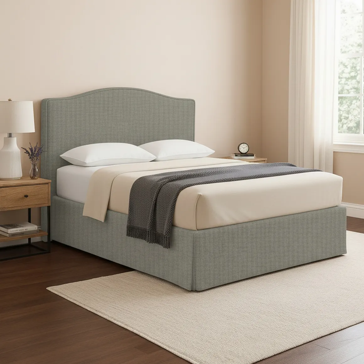 Letti Piazza E Mezza|Letti Piazza E Mezza > Dmora Letto Piazza e Mezza Grigio Sfoderabile Contenitore, Dimensione Materasso 120x200 cm - Pollutri Grigio Sabbia