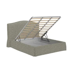 Letti Piazza E Mezza|Letti Piazza E Mezza > Dmora Letto Piazza e Mezza Grigio Sfoderabile Contenitore, Dimensione Materasso 120x200 cm - Pollutri Grigio Sabbia
