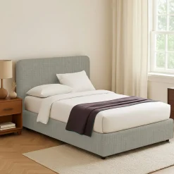 Letti Piazza E Mezza|Letti Piazza E Mezza > Dmora Letto Piazza e Mezza Grigio Sfoderabile Contenitore, Dimensione Materasso 120x200 cm - Silandro Grigio Sabbia
