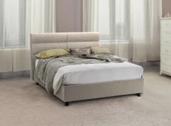 Letti Contenitore > Dmora Letto Piazza e Mezza Materasso Incluso Sfoderabile, Contenitore Made in Italy - Brinzio Grigio Tortora
