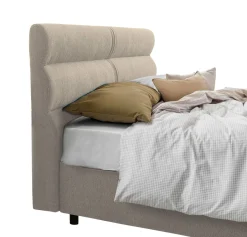 Letti Contenitore > Dmora Letto Piazza e Mezza Materasso Incluso Sfoderabile, Contenitore Made in Italy - Brinzio Grigio Tortora