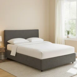 Letti Piazza E Mezza|Letti Piazza E Mezza > Dmora Letto Piazza e Mezza Grigio Tortora Sfoderabile Contenitore, Dimensione Materasso 120x190 cm - Dogliola Grigio Antracite