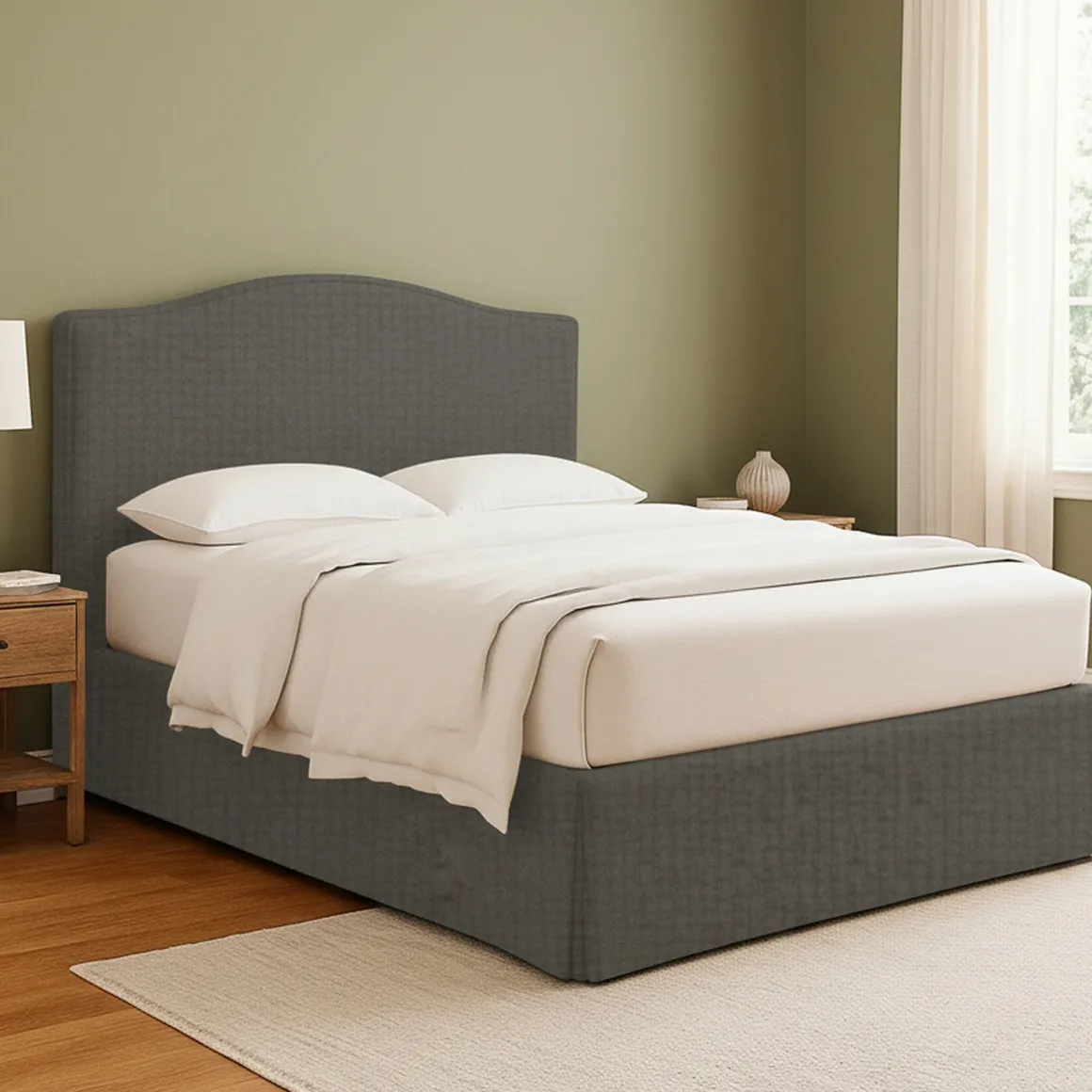 Letti Piazza E Mezza|Letti Piazza E Mezza > Dmora Letto Piazza e Mezza Grigio Tortora Sfoderabile Contenitore, Dimensione Materasso 120x190 cm - Medolago Grigio Antracite