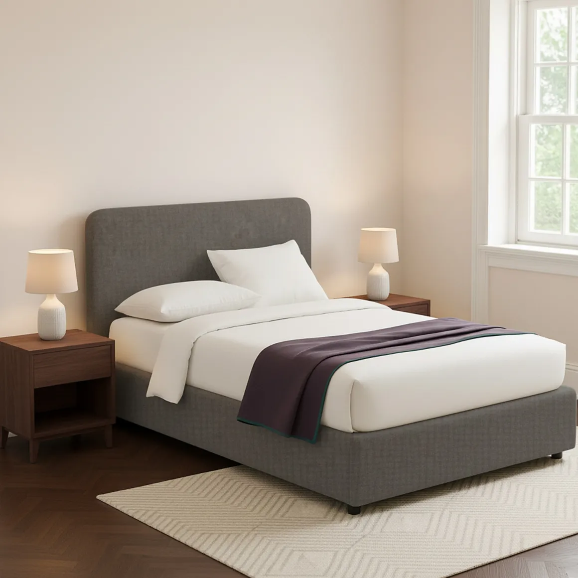 Letti Piazza E Mezza|Letti Piazza E Mezza > Dmora Letto Piazza e Mezza Grigio Tortora Sfoderabile Contenitore, Dimensione Materasso 120x200 cm - Silandro Grigio Antracite