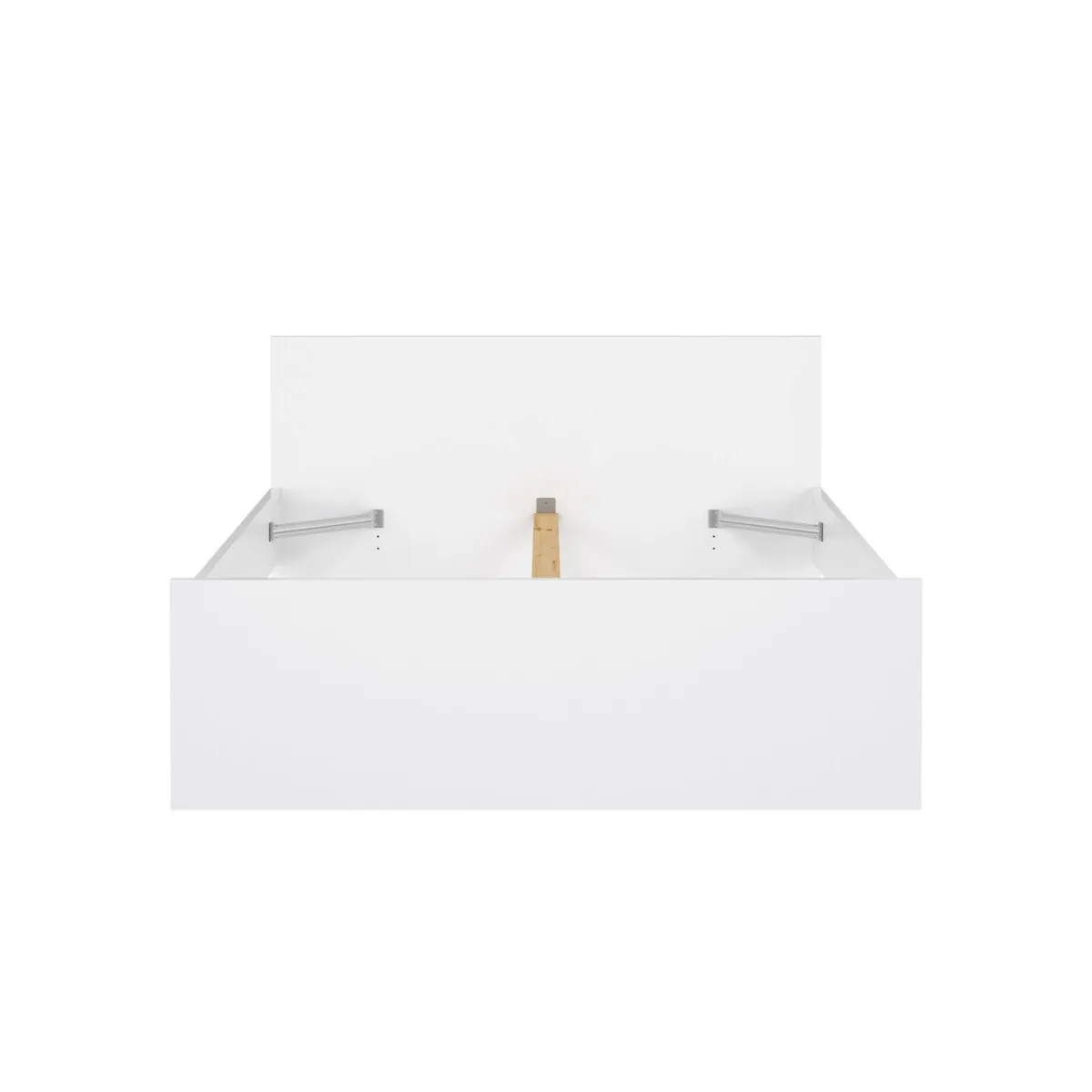 Letti Piazza E Mezza|Letti Piazza E Mezza > Dmora Letto piazza e mezza Gustava, 146x197 h80 cm, Bianco Bianco Lucido