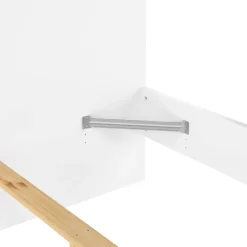 Letti Piazza E Mezza|Letti Piazza E Mezza > Dmora Letto piazza e mezza Gustava, 146x197 h80 cm, Bianco Bianco Lucido