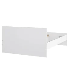 Letti Piazza E Mezza|Letti Piazza E Mezza > Dmora Letto piazza e mezza Gustava, 146x197 h80 cm, Bianco Bianco Lucido