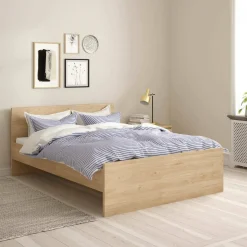Letto piazza e mezza Gustava, 197x146 h80 cm, Rovere