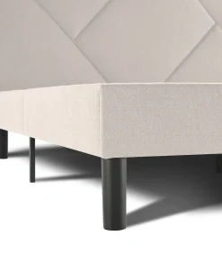Letti Piazza E Mezza|Letti Piazza E Mezza > Dmora Letto piazza e mezza Hemera, 120x190 cm, Beige