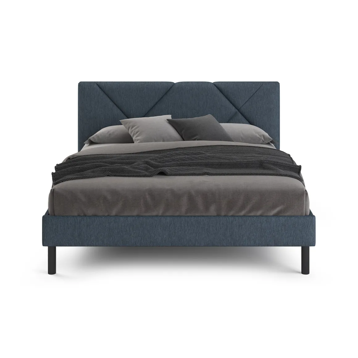 Letti Piazza E Mezza|Letti Piazza E Mezza > Dmora Letto piazza e mezza Hemera, 120x190 cm, Tortora Grigio Tortora