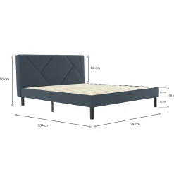 Letti Piazza E Mezza|Letti Piazza E Mezza > Dmora Letto piazza e mezza Hemera, 120x190 cm, Tortora Grigio Tortora