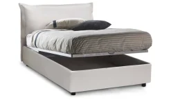 Letto piazza e mezza Latona, adatto per materasso Cm 120x190, Bianco