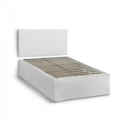 Letto piazza e mezza Opale, Cm 120x190, Bianco