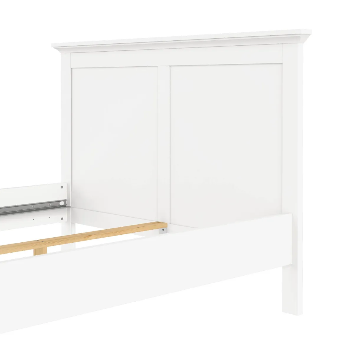 Letto piazza e mezza Phanfone, 158x201 h110 cm, Bianco