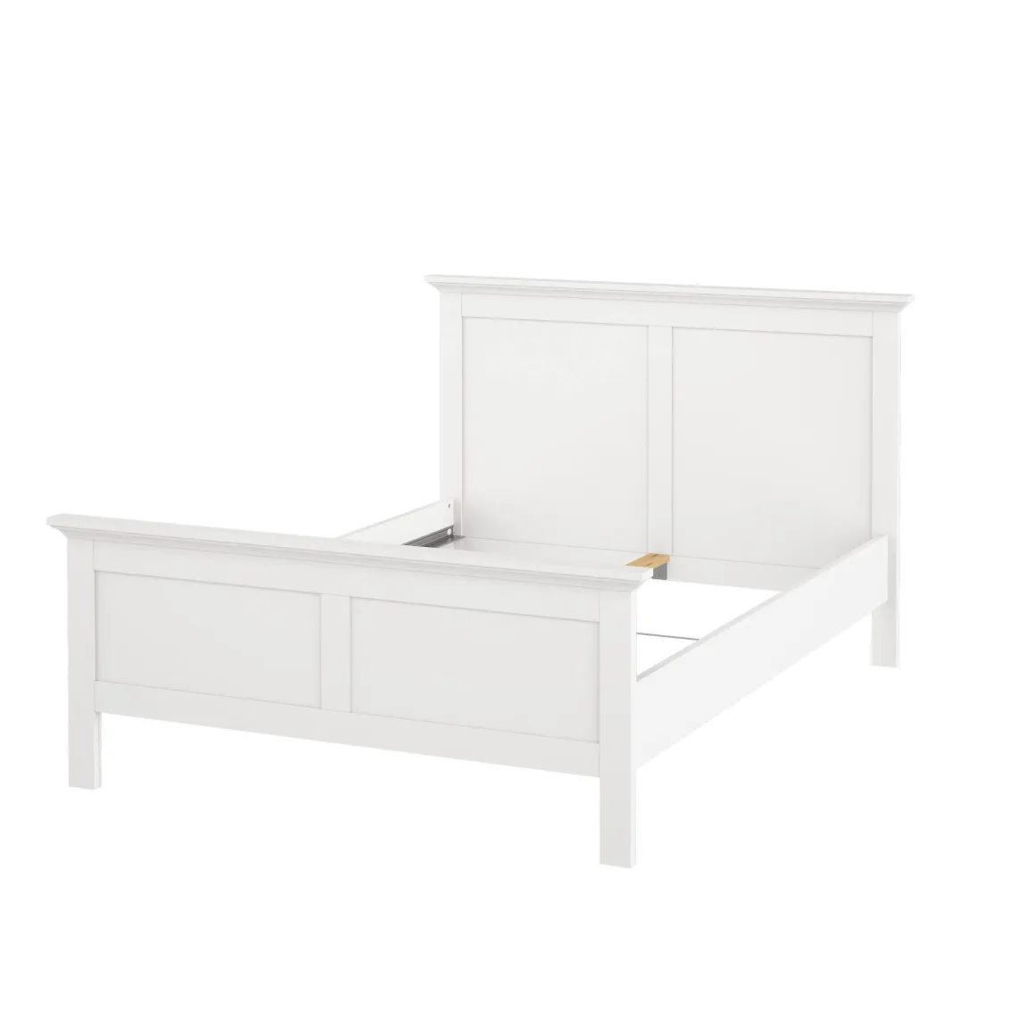 Letto piazza e mezza Phanfone, 158x201 h110 cm, Bianco