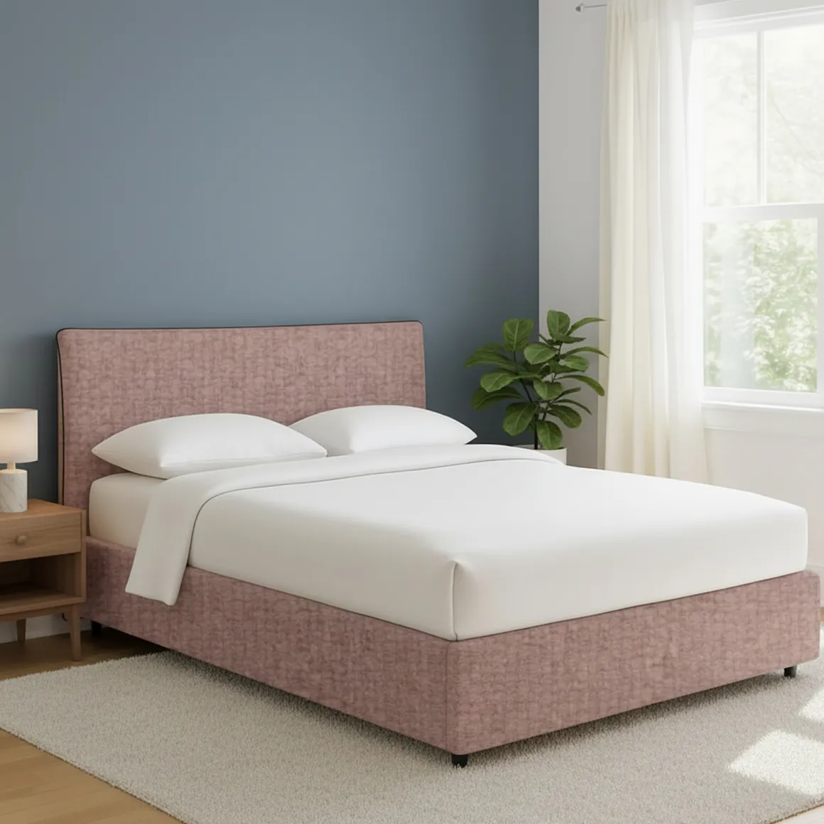 Letto Piazza e Mezza Rosa Antico Sfoderabile Contenitore, Dimensione Materasso 120x190 cm - Cirie