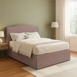 Letto Piazza e Mezza Rosa Antico Sfoderabile Contenitore, Dimensione Materasso 120x190 cm - Lavagna