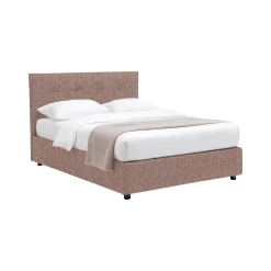 Letto Piazza e Mezza Rosa Antico Sfoderabile Contenitore, Dimensione Materasso 120x200 cm - Pollutri