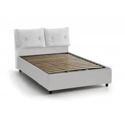 Letti Piazza E Mezza|Letti Contenitore > Dmora Letto piazza e mezza Rubino, adatto per materasso Cm 120x190, Tortora Grigio Tortora