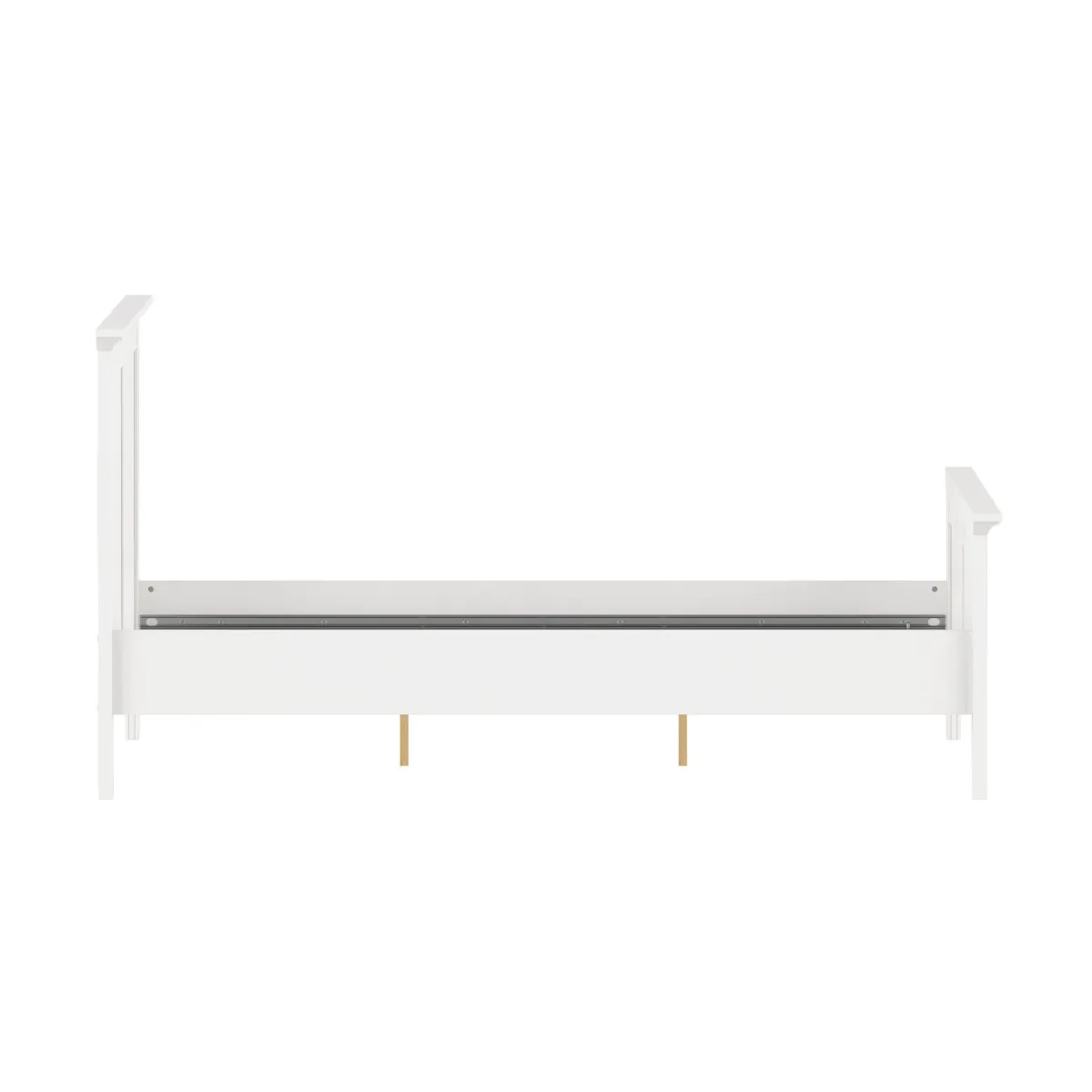 Letti Piazza E Mezza|Letti Piazza E Mezza > Dmora Letto piazza e mezza Umbert, 158x211 h110 cm, Bianco