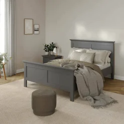 Letto piazza e mezza Umbert, 211x158 h110 cm, Grigio
