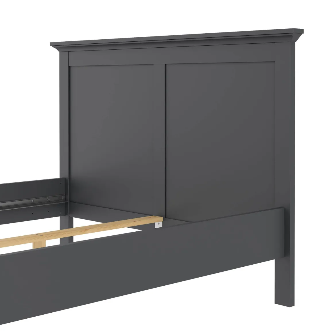 Letto piazza e mezza Umbert, 211x158 h110 cm, Grigio