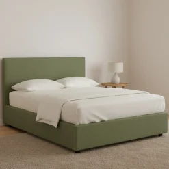 Letti Piazza E Mezza|Letti Piazza E Mezza > Dmora Letto Piazza e Mezza Sfoderabile Contenitore, Dimensione Materasso 120x190 cm - Ciconio Verde