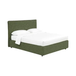 Letto Piazza e Mezza Verde Sfoderabile Contenitore, Dimensione Materasso 120x190 cm - Cirie