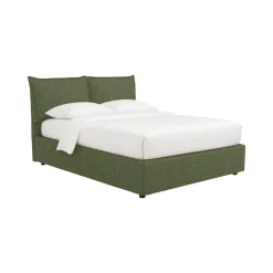 Letto Piazza e Mezza Verde Sfoderabile Contenitore, Dimensione Materasso 120x190 cm - Rabbi