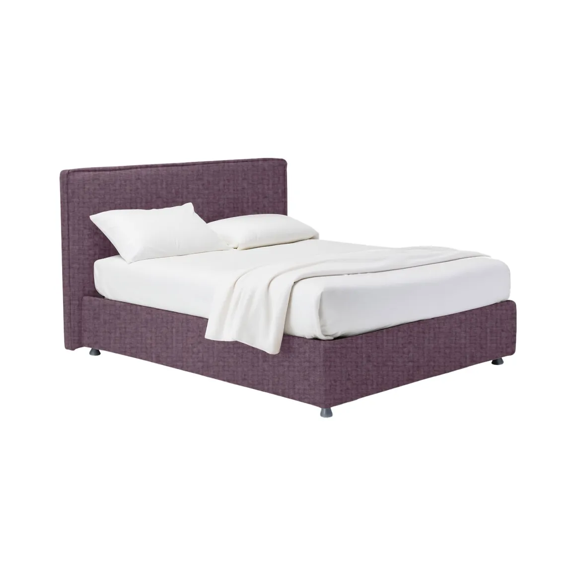 Letto Piazza e Mezza Viola Lilla Sfoderabile Contenitore, Dimensione Materasso 120x200 cm - Codevigo