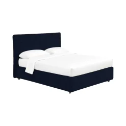 Letto Piazza e Mezza Viola Scuro Sfoderabile Contenitore, Dimensione Materasso 120x190 cm - Cirie