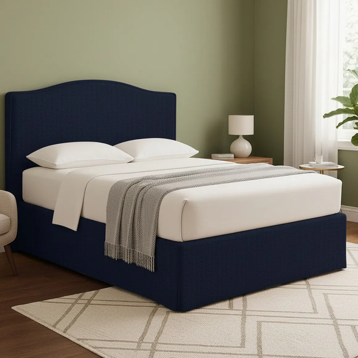 Letto Piazza e Mezza Viola Scuro Sfoderabile Contenitore, Dimensione Materasso 120x190 cm - Lavagna
