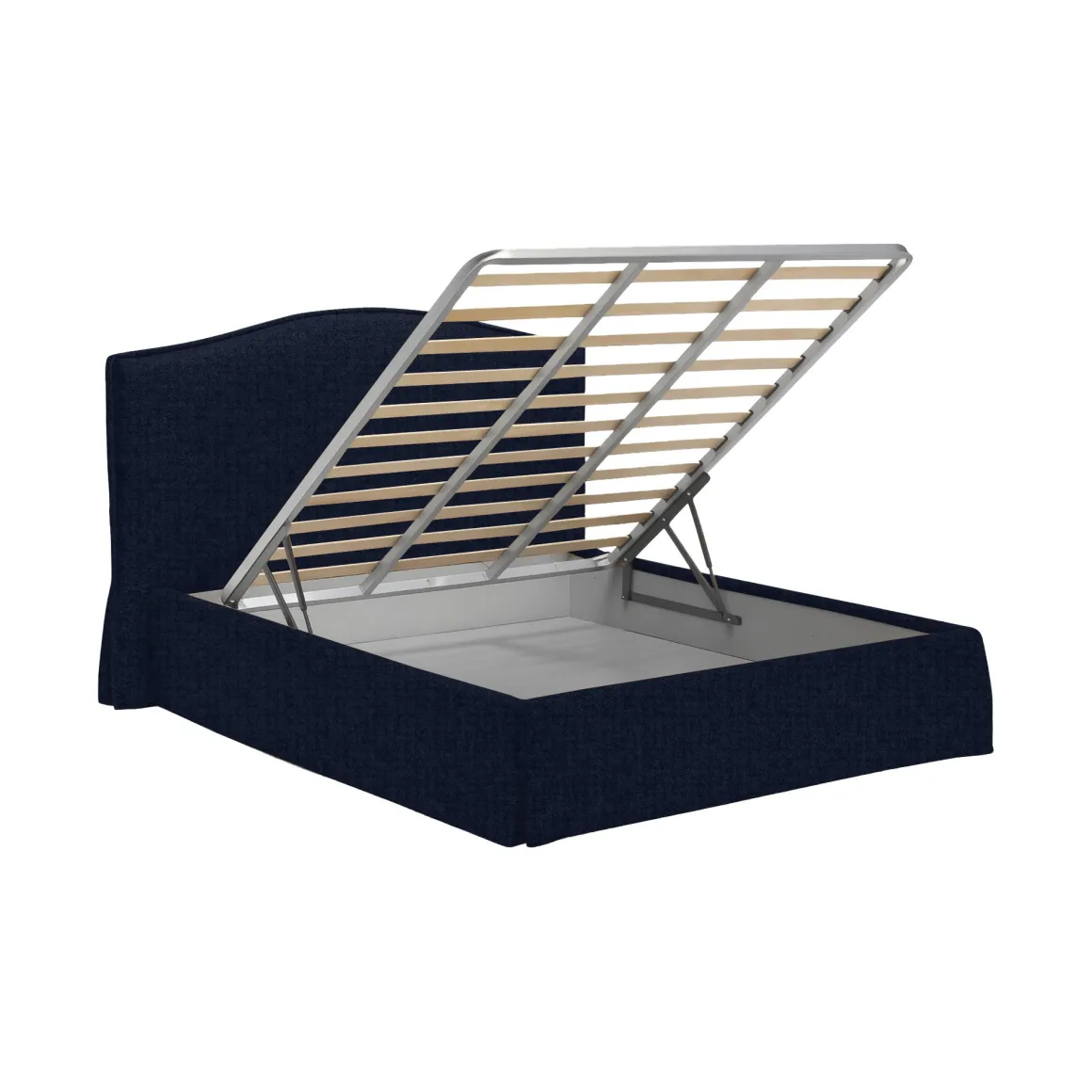 Letto Piazza e Mezza Viola Scuro Sfoderabile Contenitore, Dimensione Materasso 120x190 cm - Lavagna