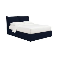 Letto Piazza e Mezza Viola Scuro Sfoderabile Contenitore, Dimensione Materasso 120x190 cm - Rabbi