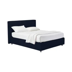 Letto Piazza e Mezza Viola Scuro Sfoderabile Contenitore, Dimensione Materasso 120x200 cm - Codevigo