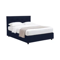 Letto Piazza e Mezza Viola Scuro Sfoderabile Contenitore, Dimensione Materasso 120x200 cm - Pollutri