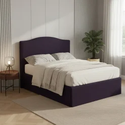 Letto Piazza e Mezza Viola Sfoderabile Contenitore, Dimensione Materasso 120x190 cm - Lavagna