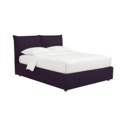 Letto Piazza e Mezza Viola Sfoderabile Contenitore, Dimensione Materasso 120x190 cm - Rabbi