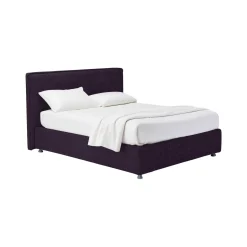 Letto Piazza e Mezza Viola Sfoderabile Contenitore, Dimensione Materasso 120x200 cm - Codevigo
